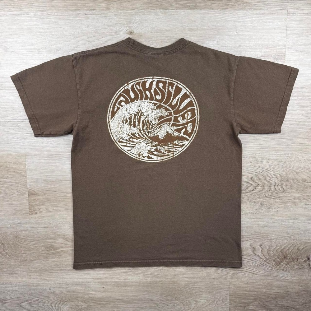 Vintage Y2K Quiksilver Psychedelic Wave Graphic Tee L